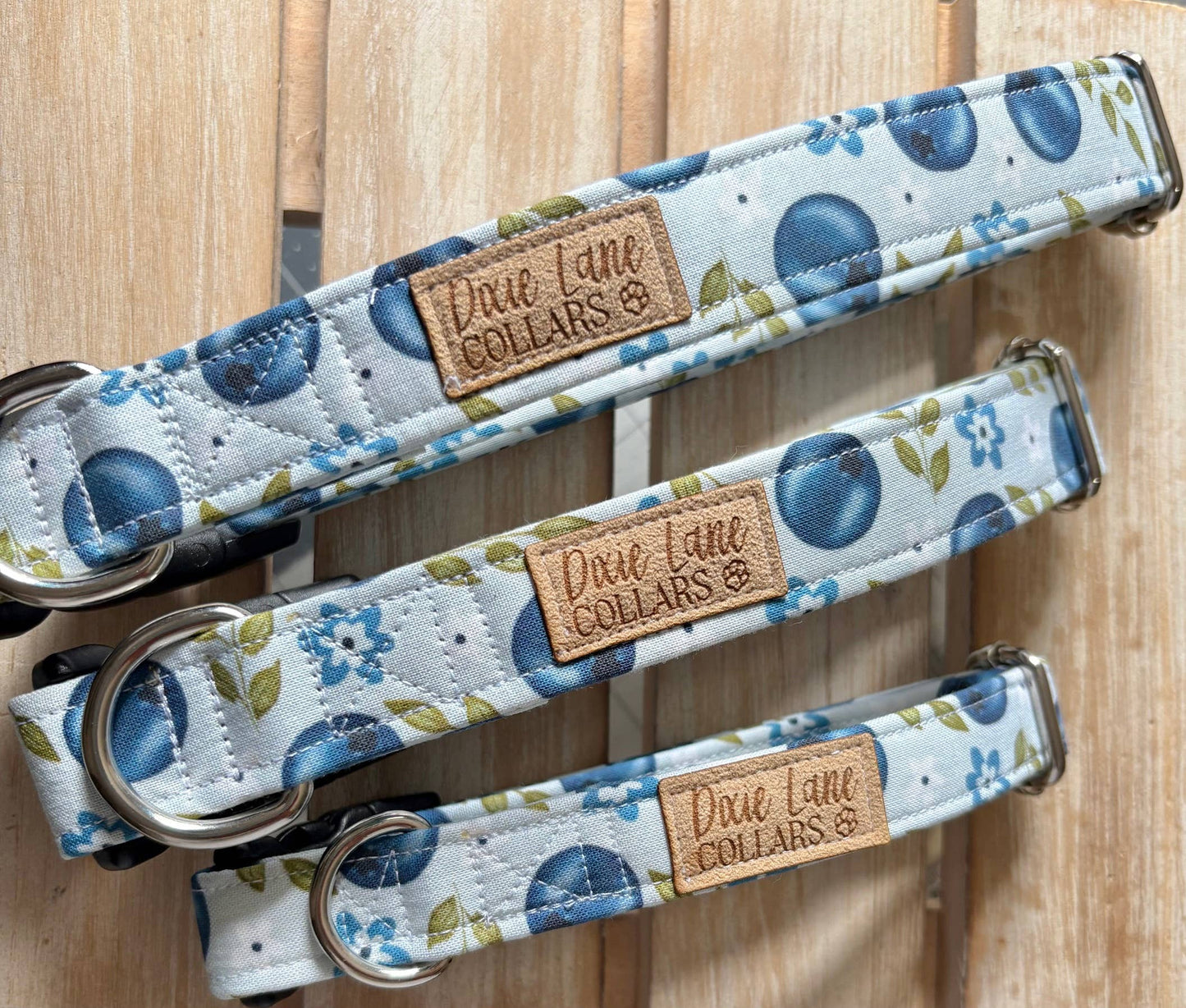 Blueberry Floral Dog Collar, Dixie Lane Collar