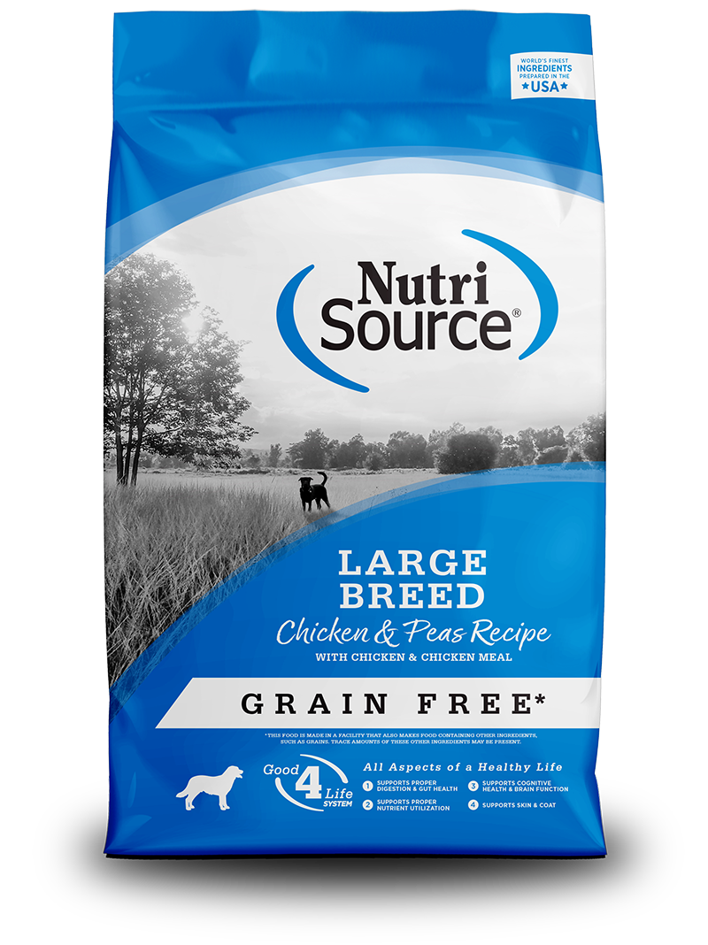 NutriSource Dog Grain Free Large Breed Chicken & Pea 26lb