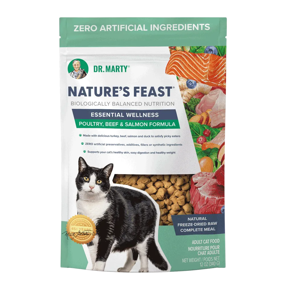 Dr. Marty's Nature's Feast Cat Food Beef, Salmon & Poultry