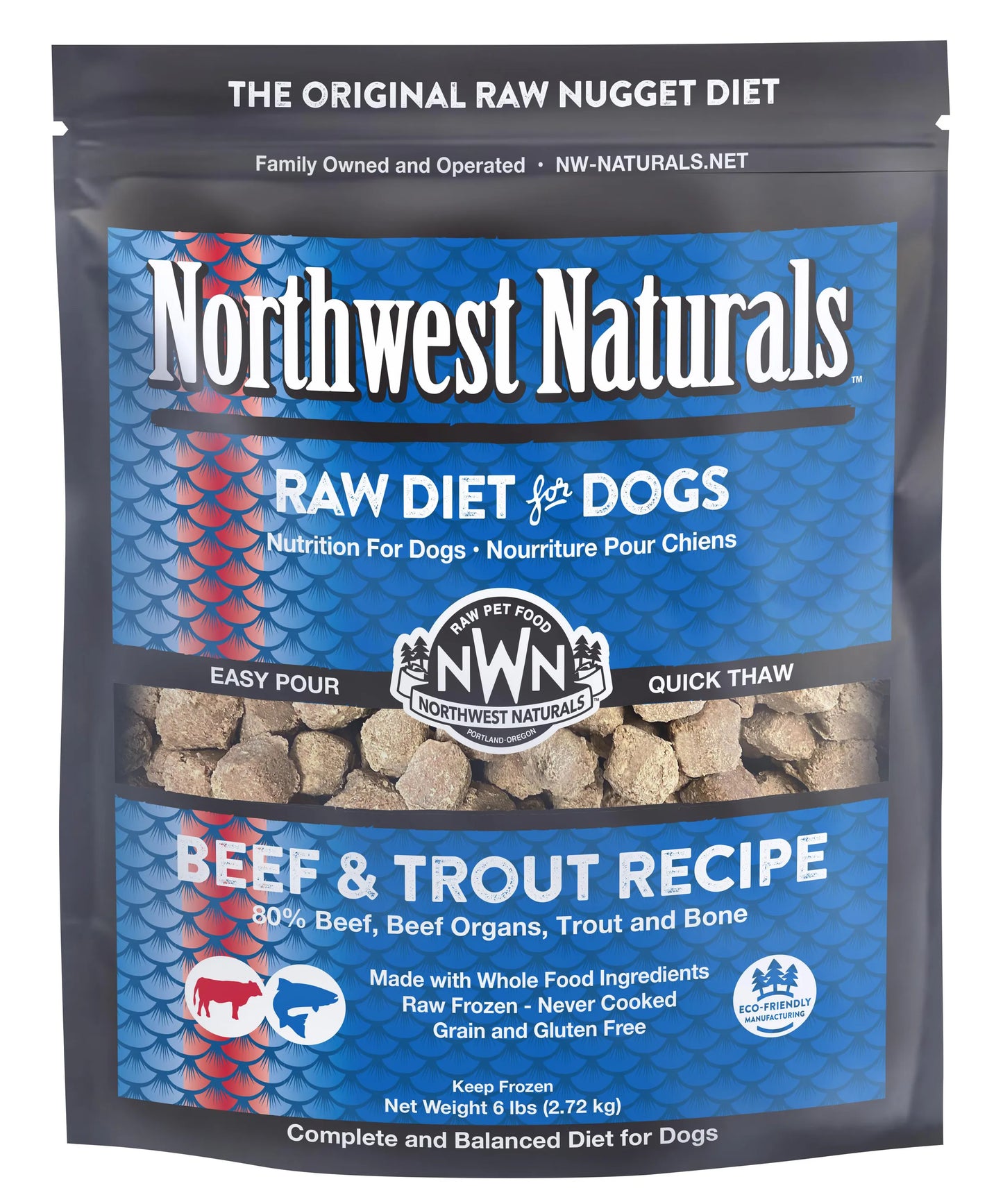 Northwest Naturals Beef & Trout Nuggets 6lb