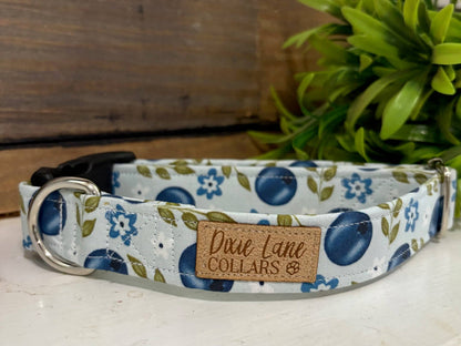 Blueberry Floral Dog Collar, Dixie Lane Collar