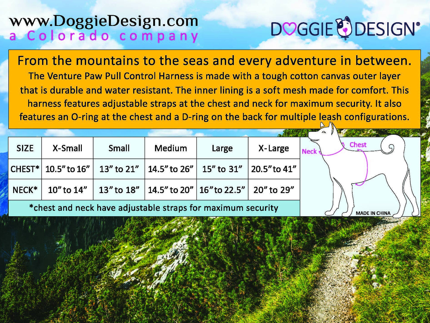 Venture Paw Dog Harness - Aspen
