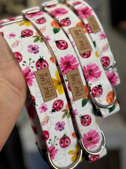 Lady Bug Floral Dog Collar, Dixie Lane Collars