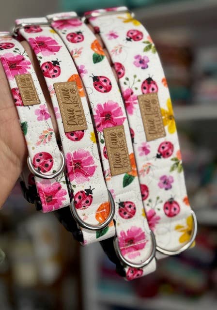 Lady Bug Floral Dog Collar, Dixie Lane Collars