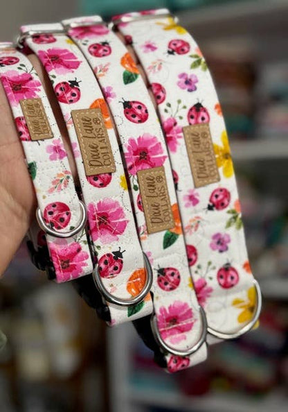 Lady Bug Floral Dog Collar, Dixie Lane Collars