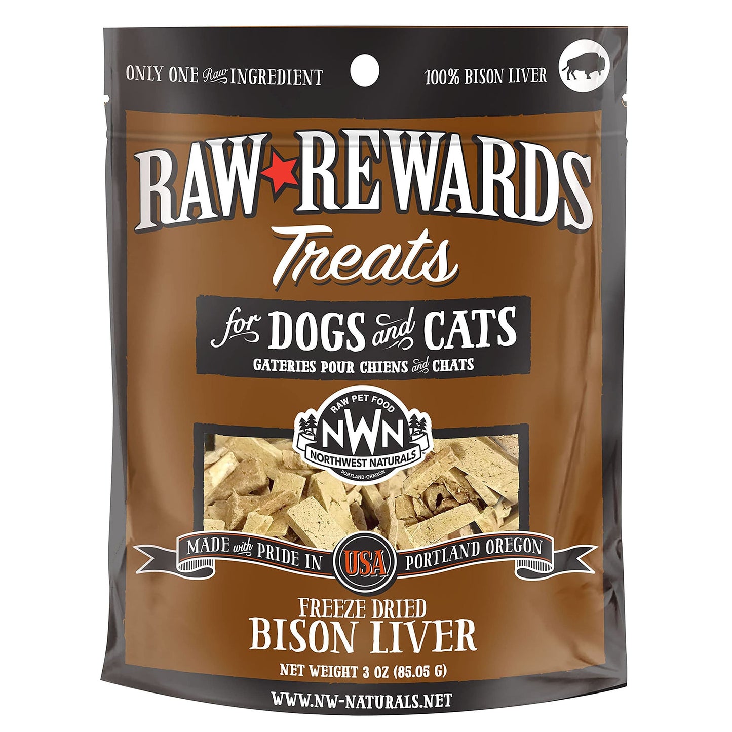Northwest Naturals FD Bison Liver Treats 3oz