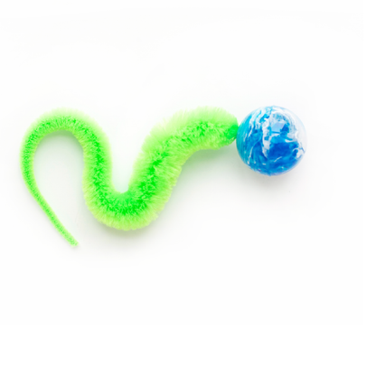 Wiggly Ball - Solid Marbled Cat Toy Bouncy Ball