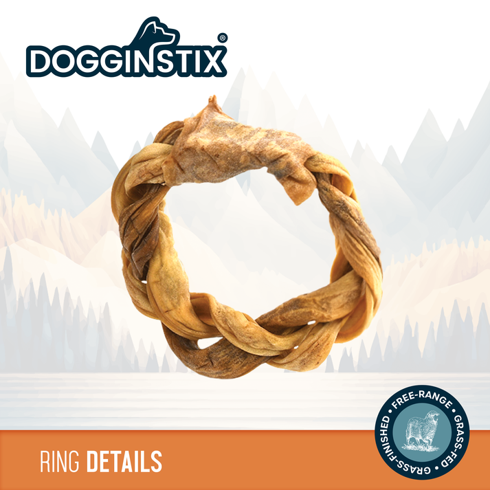 Doggin Stix Braided Lamb Collagen