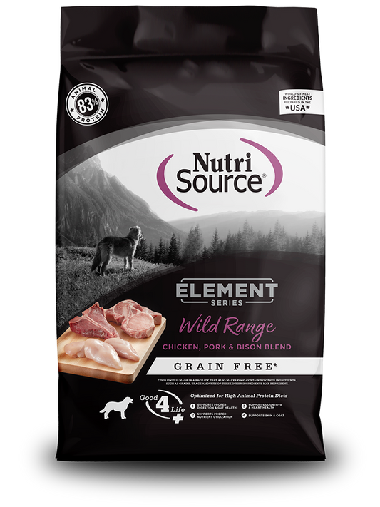 NutriSource Dog Food Element Grain Free Wild Range