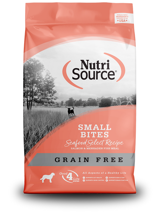 NutriSource Dog Grain Free Small Bites Seafood Select