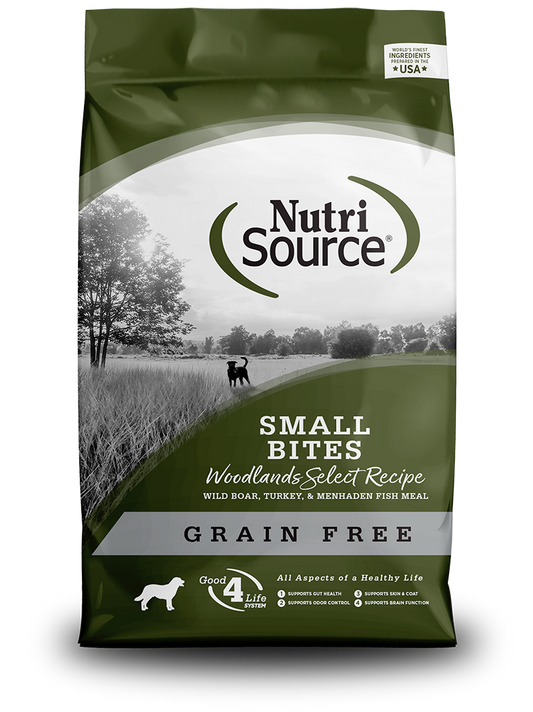 NutriSource Dog Grain Free Small Bites Woodlands Select
