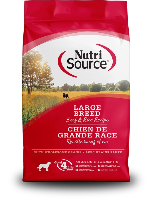 NutriSource Large Breed Beef & Rice 26lb