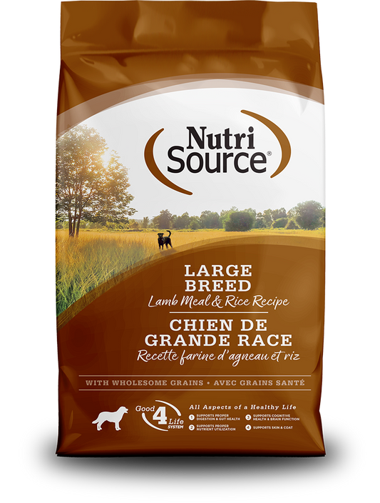 NutriSource Dog Large Breed Lamb & Rice 26lb
