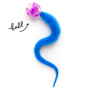 Wiggly Ball - Solid Marbled Cat Toy Bouncy Ball
