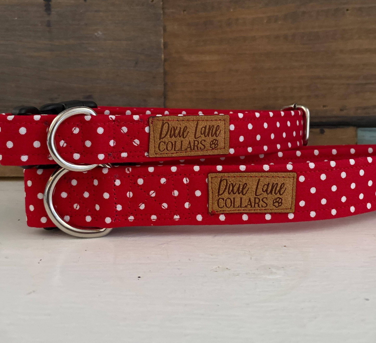 Red Polka Dot Dog Collar, Dixie Lane Collars