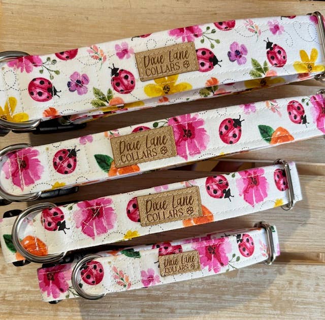 Lady Bug Floral Dog Collar, Dixie Lane Collars