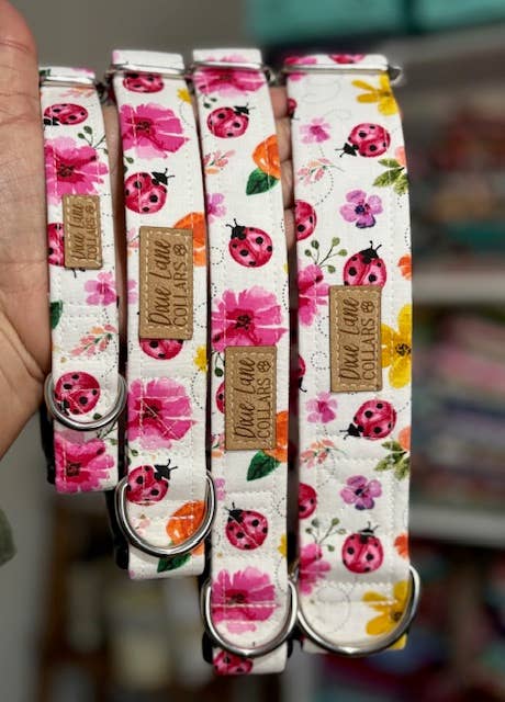 Lady Bug Floral Dog Collar, Dixie Lane Collars