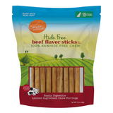 Canine Naturals Hide Free Beef Sticks  5" 10 Pack
